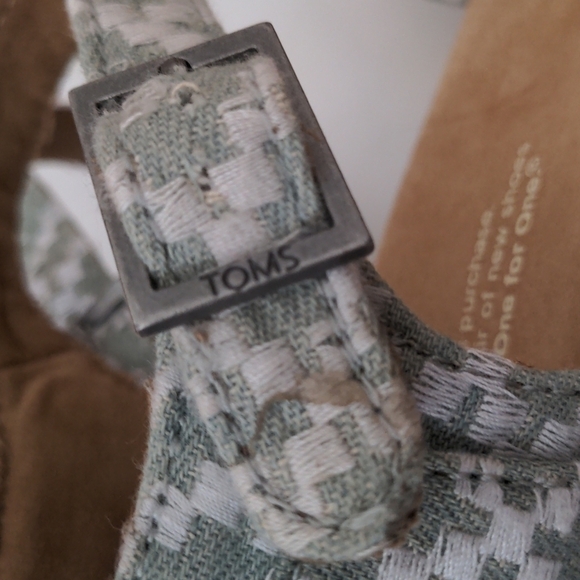 𝅺toms Sienna Aztec Wedges Green White 8 - Picture 8 of 10